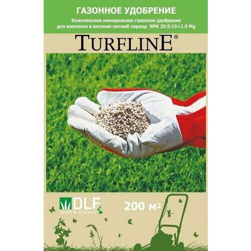 фото Комплексное удобрение для газона DLF Turfline Весна-Лето, гранулированное 4 кг, купить за 529 руб онлайн